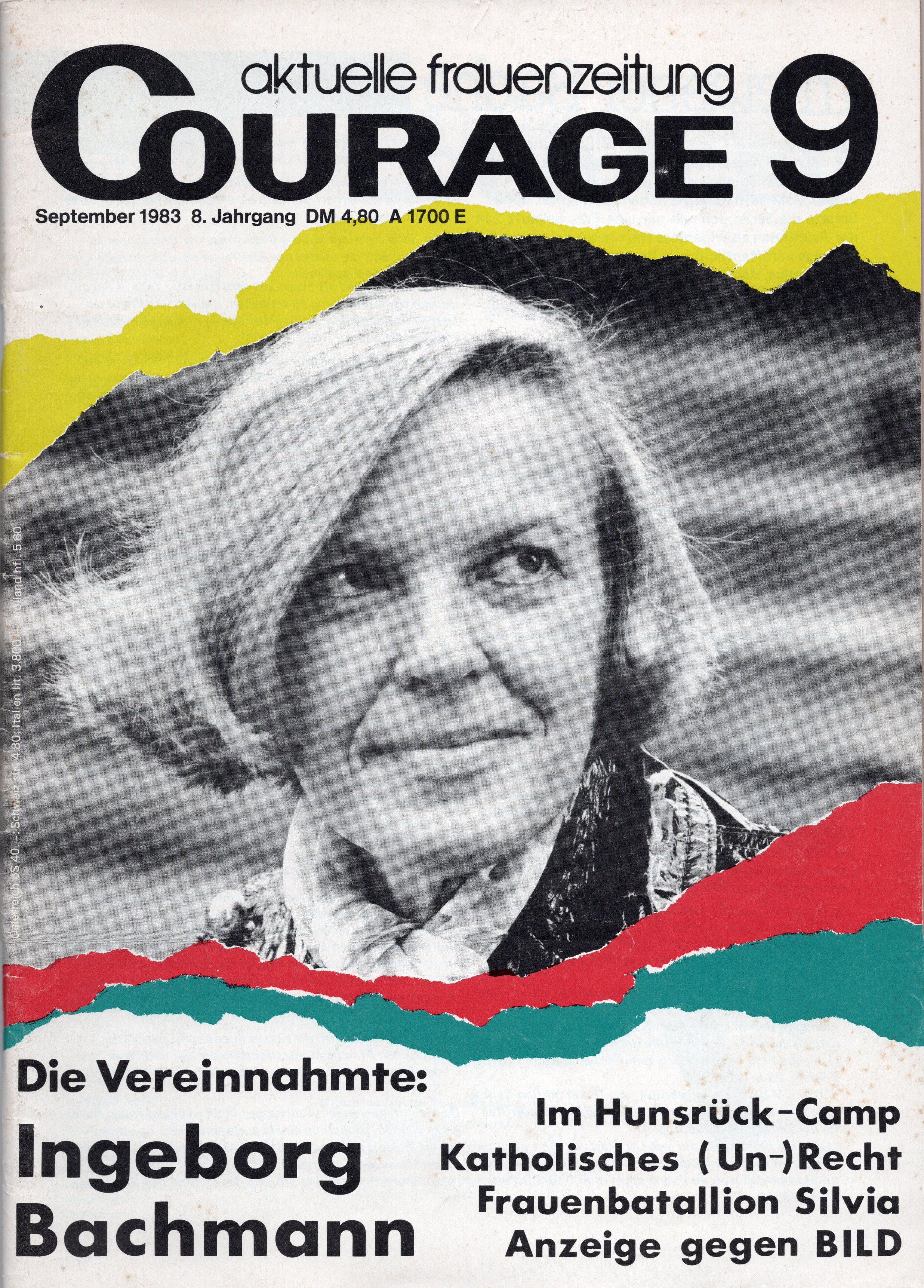 Titelblatt Courage No.9 mit Ingeborg Bachmann